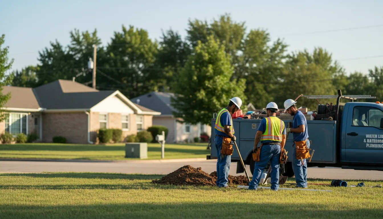 Residential water line and bathroom plumbing service in Cleveland, MS
